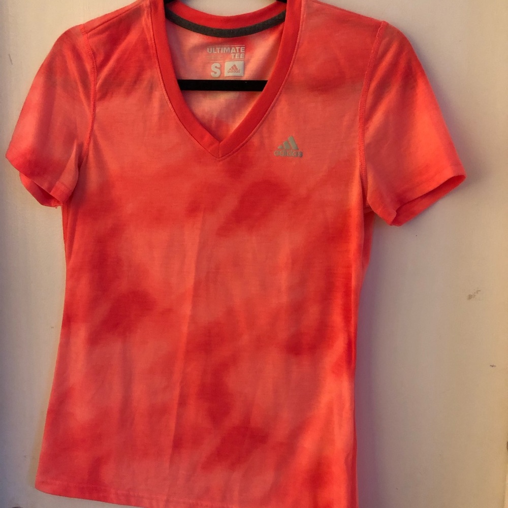 Adidas neon pink tee